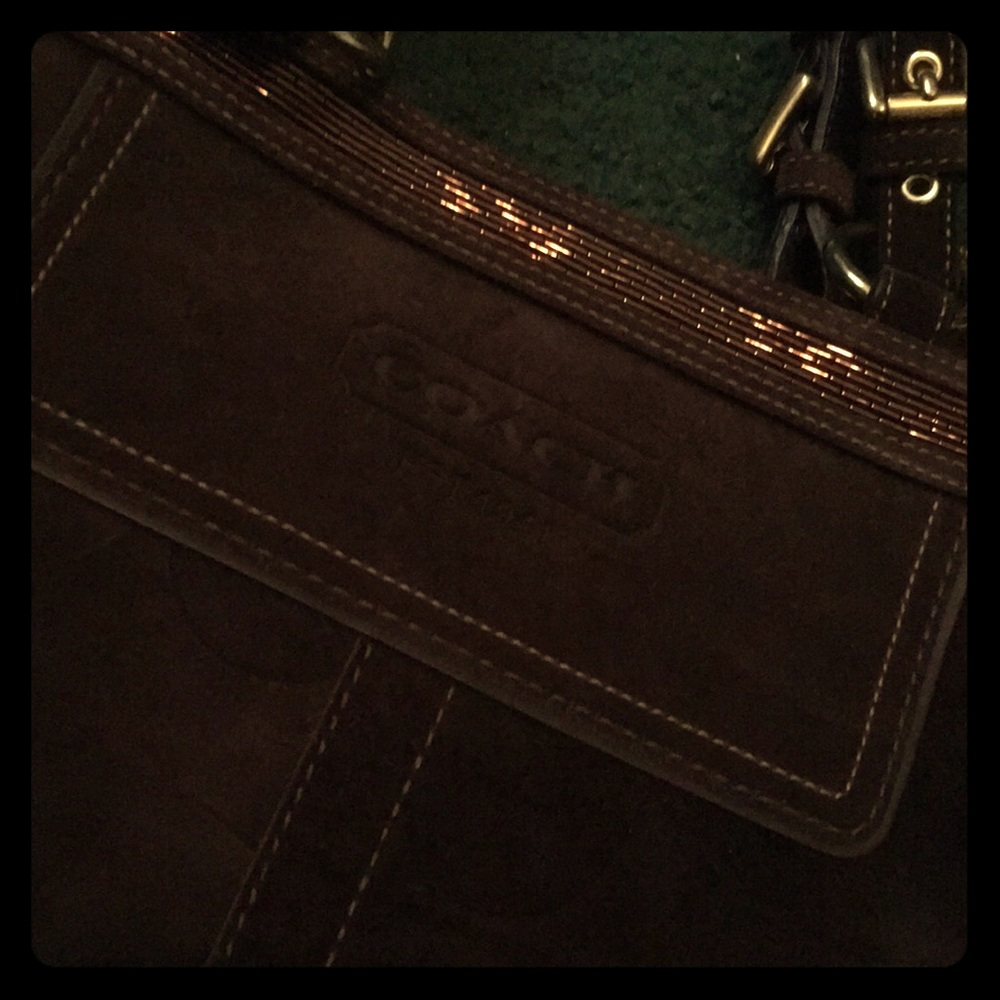 New suede Coach purse
